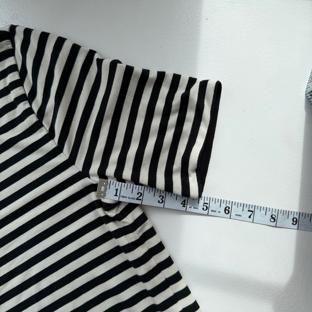J. Crew Black and White Striped Short Sleeve Tee - Picture 5 of 8